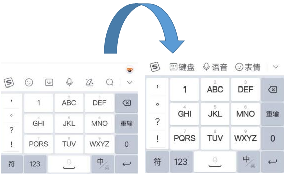 搜狗输入法界面更简洁