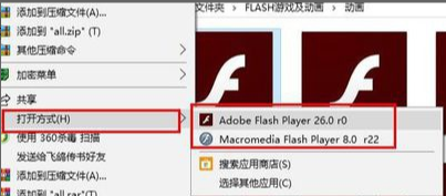 选择FLASH播放器